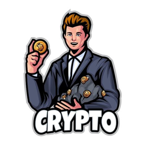 Crypto miner and trader | Premium Vector #Freepik #vector #man-drawing #bitcoin #crypto-coin #bitcoin-logo Bitcoin Images, Btc Logo, Crypto Logo, Baby Boy Cake Topper, Trader Logo, Academy Logo, Man Drawing, Bitcoin Logo, Boy Cake