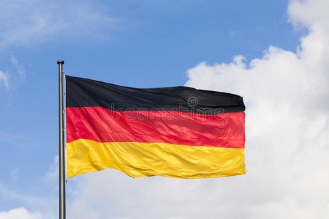 Germany flag on the blue sky background. Germany flag on the sky background #Sponsored , #Paid, #AFFILIATE, #flag, #sky, #blue, #Germany Black Forest Germany, Germany Flag, German Flag, Blue Sky Background, Red Accessories, Environmental Issues, Flags Of The World, Photo Editor, Royalty Free Images