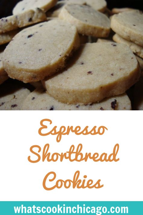 Espresso Shortbread Cookies #shortbread #holiday #cookie #recipes Espresso Shortbread Cookies, Cookies Espresso, Espresso Shortbread, Holiday Desert Recipes, Cookies Shortbread, Chocolate Covered Espresso Beans, Fancy Desserts Recipes, Short Bread, Espresso Cookie