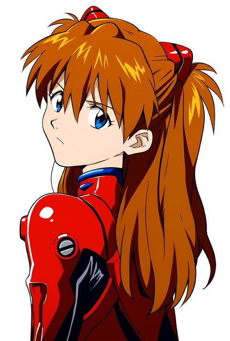 Neon Genesis Drawing, Asuka Langley Official Art, Asuka Drawing, Neon Genesis Evangelion Art, Neon Genesis Evangelion Asuka, Rei Asuka, Neon Genesis Evangelion Eva, Evangelion Asuka, Sci Fi Anime