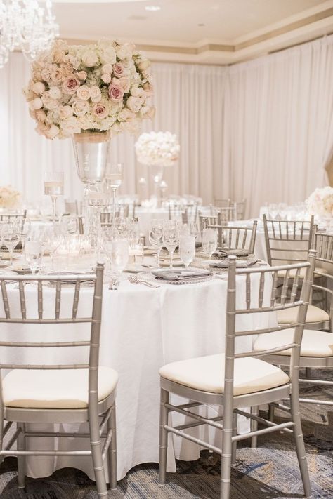 Chiavari Chairs Wedding, Silver Chiavari Chairs, Ritz Carlton Laguna Niguel, Flowers Neutral, Rockstar Energy Drink, Ocean View Wedding, Chairs Wedding, Wedding Coastal, Ballroom Reception