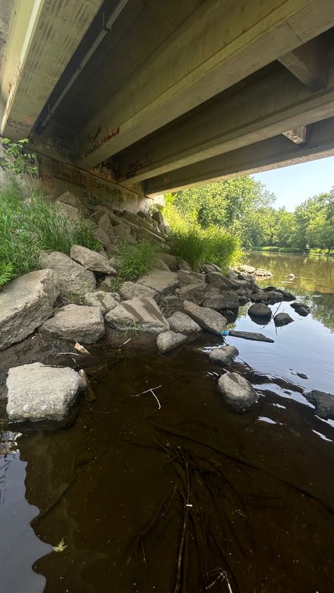 Under Bridge Aesthetic, Under A Bridge, What Year Is It, Under Bridge, I Know A Place, Apocalypse Aesthetic, Bridge Art, Army Pics, Nature Aesthetic