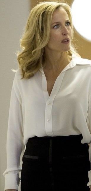 The Very Hot Gillian Anderson Gillian Anderson The Fall, Hitchcock Blonde, Jillian Anderson, Stella Gibson, Silk Blouses, Gillian Anderson, Pencil Skirts, X Files, Unique Ideas