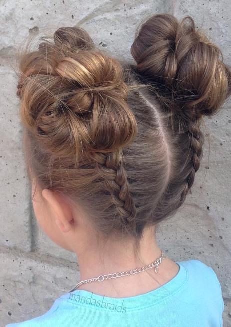 Kids Hairstyles and Haircuts for Boys and Girls in 2016 — TheRightHairstyles Easy Hairstyles For Kids, Dance Hair, Girl Hair Dos, Braided Hairdo, Toddler Hairstyles Girl, Cute Braided Hairstyles