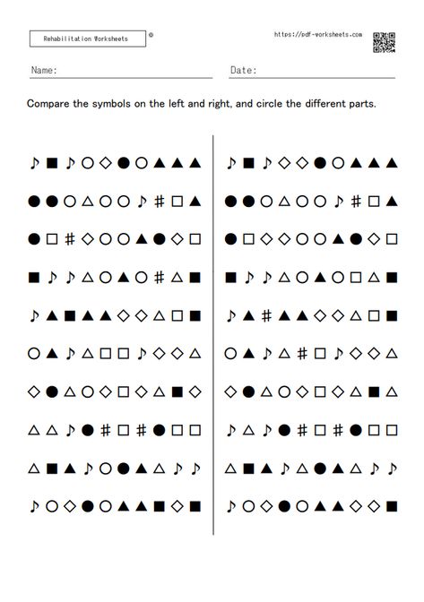 Visuospatial Cognition Worksheets - Rehabilitation Worksheets Rehabilitation Worksheets, Visual Perception Activities, Visual Perception, Activity Sheets, Social Skills, Left And Right, Education, Signs