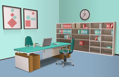 Principal Office Decor, Office Cartoon, Game Background Art, Principals Office, Education Banner, Classroom Banner, Office Background, School Interior, School Icon