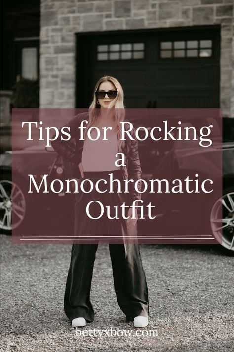 Monochromatic Outfit Black And White, Monochromatic Outfit Summer Classy, Monochromatic Summer Outfit, Monocratic Outfits, Navy Pants Outfit Women, Beige Monochromatic Outfit, Monochrome Outfit Street Style, Monochromatic Outfit Street Style, Monochrome Outfit Black