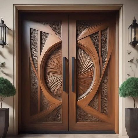 Door Designs ✨️ #door #doors #doordesigns #doordesigns #woodendoor #homedesignsdworld #fypシ゚viralシ2024fyp #explorepage #reelkrofeelkro #foodreview #eatingchallenge #dietfood #sonambajwa #ishankishan Wooden Door Designs Entrance, Main Door Design Entrance Double Doors, Main Door Double Door Designs, Double Door Design Wood, Wood Main Door Design, Modern Wooden Door Design, Natural Wood Doors, Wood Door Design, Main Door Designs