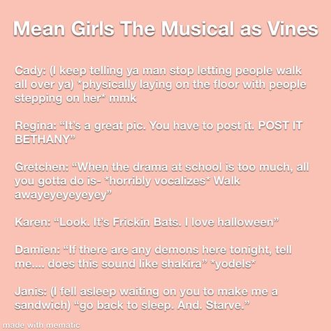 Mean Girls Musical Memes, Mean Girls Funny, Mean Girls Meme, Mean Girls Humor, Gretchen Wieners, Comment Ideas, Mean Girls The Musical, Mean Girls Musical, Musicals Funny