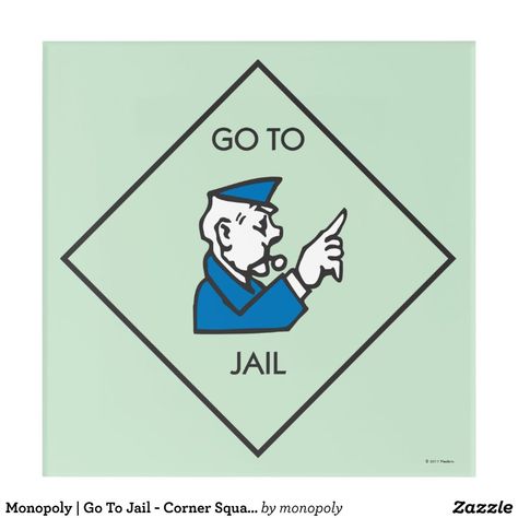 Monopoly Go To Jail, Go To Jail Monopoly Card, Jail Drawings, Board Game Wall, Monopoly Theme, Board Game Art, Parking Lot Painting, Spooky Outfits, Monopoly Cards