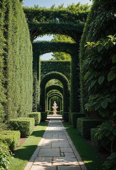 27 Dream Garden Ideas for Your Ultimate Backyard Oasis 12 Dream Garden Ideas, Old Money Interior Design, Old Money Interior, Labyrinth Garden, Architecture Antique, Boxwood Garden, Ultimate Backyard, Garden Picture, Estate Garden