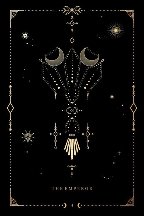 The Emperor Tarot Card, Emperor Tarot Card, Emperor Tarot, The Emperor Tarot, Tarot Card Print, Tarot Tattoo, Celestial Decor, White Witch, Get More Followers