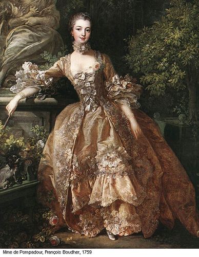 Mme de Pompadour by Francois Boucher - Simply stunning outfit! Jean Antoine Watteau, Madame Pompadour, Giovanni Boldini, Rococo Art, Rococo Fashion, 18th Century Fashion, Rococo Style, Caravaggio, Historical Dresses