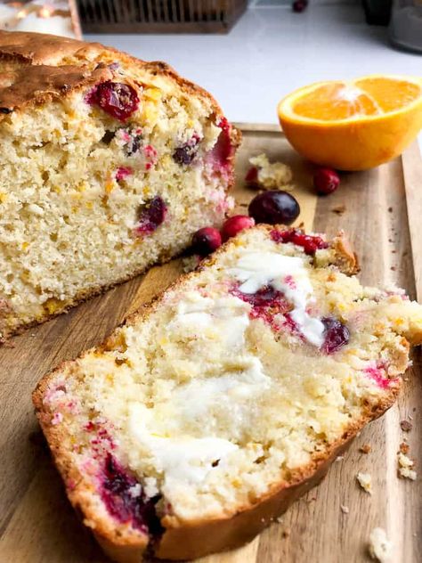 Jump to Recipe·Print Recipe If you’re looking for something new to try during the Holidays that isn’t pumpkin or apple you have to try this recipe. This bread has the flavors of cranberries and oranges. Oranges are in season from November to January and they are always on sale around this time of year. Fresh … Orange Bread Recipe, Fresh Blueberry Pie, Recipe Diaries, Cranberry Bread Recipes, Cranberry Orange Cake, Orange Bread, Cranberry Orange Bread, How To Store Bread, Dessert Spread