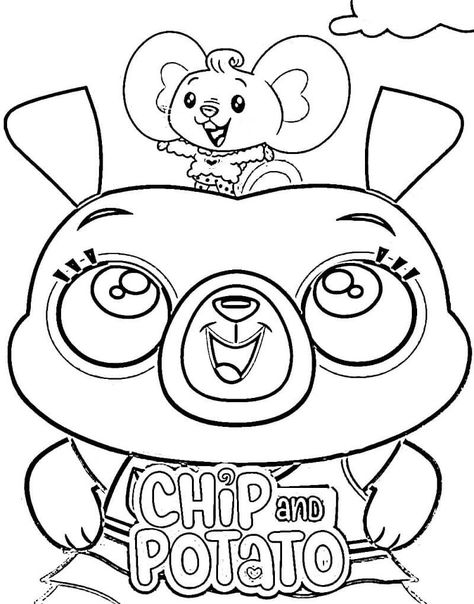 Chip And Potato Cartoon, Potato Cartoon, Potato Drawing, Crispy Chips, Colouring Page, Easy Coloring Pages, Coloring Pages Printable, Page Ideas, Free Printable Coloring