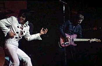 Elvis and James Burton 1970 Elvis Films, James Burton, If I Can Dream, Elvis Jumpsuits, Suspicious Minds, Rick James, Ricky Nelson, King Of Music, Music History