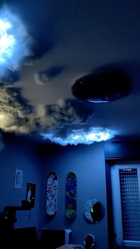 Cloud Ceiling, Diy Room Decor Videos, Diy Room Decor For Teens, Gaming Room Setup, Cute Bedroom Decor, Gamer Room, Room Design Bedroom, Game Room Design, Dream Room Inspiration