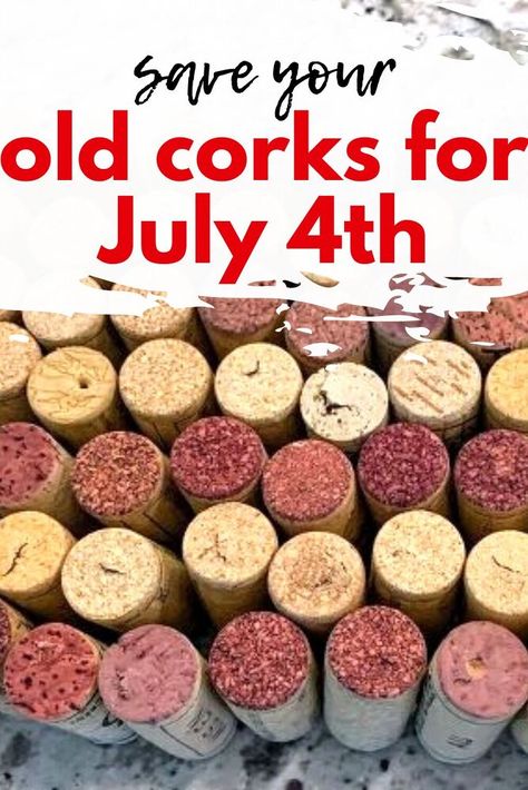 Wine Cork Flag, Flag Diy, Wine Cork Crafts, Wine Corks, Cork Crafts, July Crafts, Diy Wine, Decoration Idea, Wine Cork