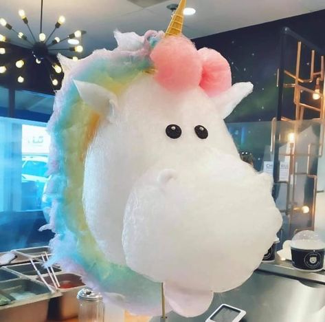 Cotton Candy Flower, Unicorn Cotton Candy, Cotton Candy Art, Cotton Candy Cake, Cotton Candy Cakes, Colorful Desserts, Food Wishes, Kawaii Cooking, Candy Cakes