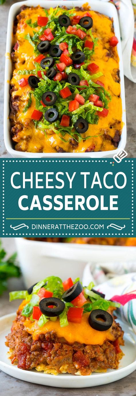 Taco Casserole Recipe | Mexican Casserole | Beef Casserole #casserole #tacos #beef #dinner #cheese #dinneratthezoo Casserole Beef, Recipe Mexican, Taco Seasoning Recipe, Mexican Casserole, Cheesy Casserole, Seasoning Recipe, Taco Casserole, Recipe Dinner, Tacos Beef