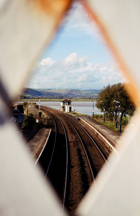 Arnside to Grange railway, Cumbria, England Photography Conventions, Looking Through Photography, Natural Frame Photography, Frame In Frame Photography, Frames Photography, Line Photography Ideas, Photography Framing, Framing Photography Ideas Creative, Photography Lines