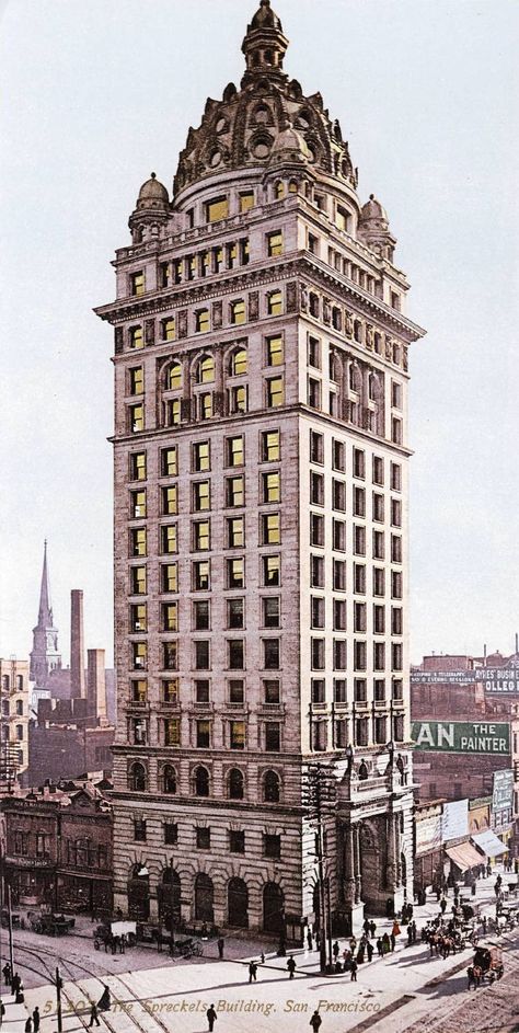 Central Tower (San Francisco) - Wikipedia Classic Villa, Vintage Architecture, Skyscraper Architecture, American Architecture, Classic Architecture, Classical Architecture, Architecture Old, City Architecture, Publishing Company