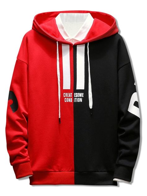 Contrast Color Letter Drawstring Hoodie , #AD, #Color, #Contrast, #Letter, #Hoodie, #Drawstring #affiliate Hoodie Outfit Men, Cheap Mens Fashion, Hoodie Outfit, Urban Outfits, Drawstring Hoodie, Mens Casual Outfits, Hoodies For Sale, Mens Sweatshirts Hoodie, White Hoodie