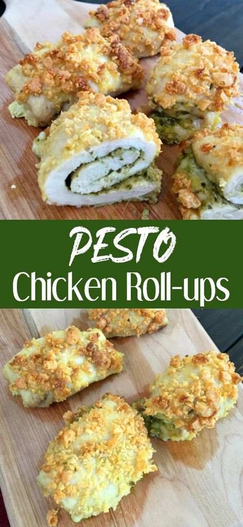 Baked Chicken Cutlets, Rolled Chicken Breast, Rolled Chicken Recipes, Chicken Cutlet Recipes, Chicken Pesto Recipes, Chicken Roll Ups, Chicken Roll, Roll Ups Recipes, Cheddar Chicken