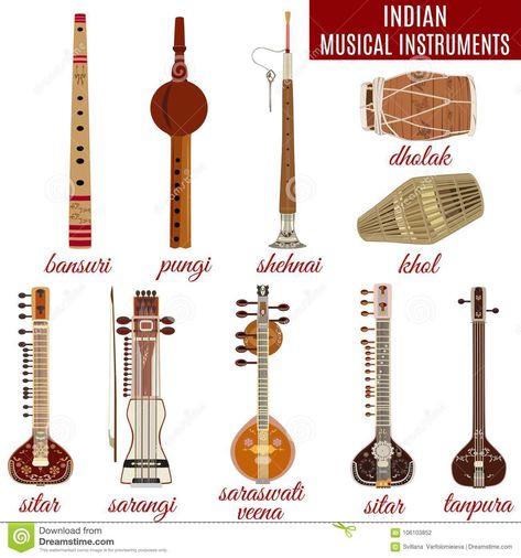 Indian Instruments Illustration, Indian Musical Instruments Photography, Indian Musical Instruments Drawing, Indian Classical Instruments, Classical Music Instruments, Ss23 Trends, Classical Instruments, Indian Instruments, Music Vocabulary