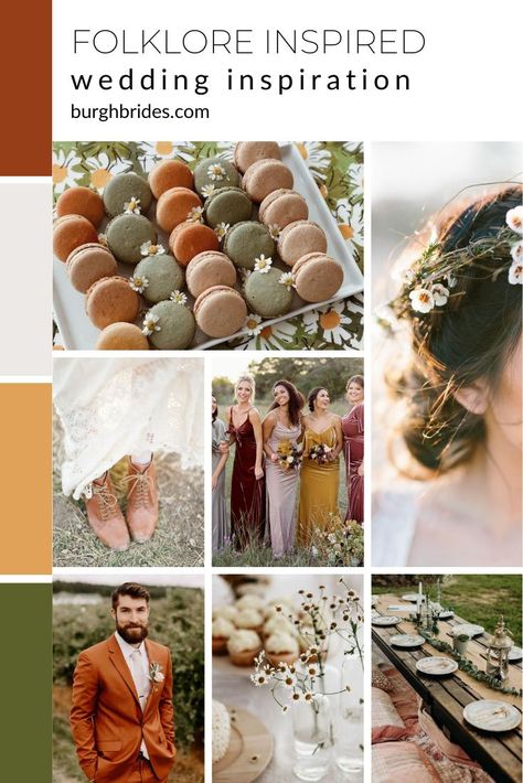 Folklore Wedding, Wedding Theme Color Schemes, Earth Tone Wedding, Boho Wedding Ideas, Bridal Parties Colors, Folk Wedding, Wedding Color Combinations, Wedding Notebook, Colors Wedding