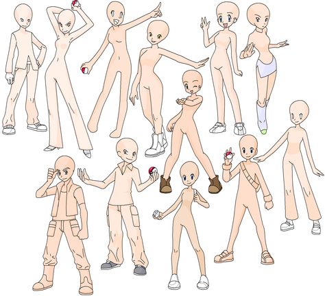 Pokemon trainer poses Pokemon Trainer Poses, Guzma Pokemon, Pokemon Misty, Deviantart Pokemon, Character Expressions, Expression Sheet, Pokemon Project, Pokemon Sketch, Oc Pokemon