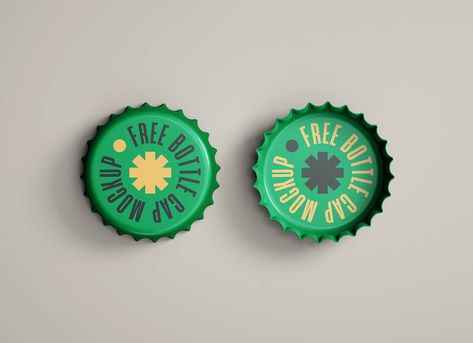 Free Crown Bottle Cap Mockup PSD - Good Mockups Crown Bottle, Cap Mockup, Label Ideas, Beer Bottle Cap, Juice Glass, Crown Cap, Beer Design, Communication Design, Beer Label