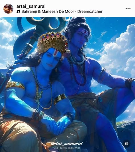 Lord Shiva And Vishnu Together, Shiva Krishna Together, Shiv And Krishna Together, Vishnu And Shiva, Beautiful Krishna, Hinduism History, Indian Illustration, Sanatan Dharma, God Love