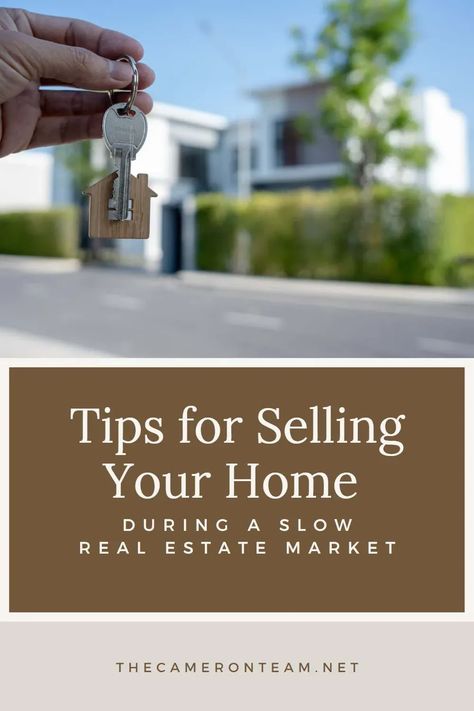 The real estate market constantly fluctuates, but you can’t always time the sale of your home with a favorable market trend. Here are some key tips for selling in a slow market. Selling Your Home, Housing Market, Home Staging, Marketing Trends, Selling House, Real Estate Marketing, Staging, Real Estate, Key