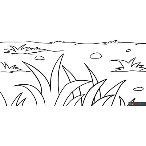 Free Grass Coloring Page for Kids Grass Background Drawing, Grass Drawing Easy, Background Coloring Pages, Grass Coloring, Landscape Coloring Pages, Cartoon Grass, Grass Drawing, Forest Coloring Pages, Easy Drawing Guides