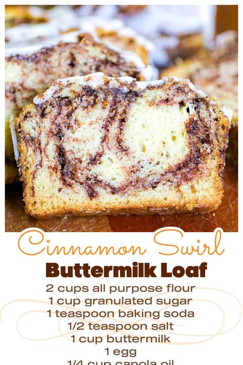 Cinnamon Swirl Loaf Bread, Mini Cinnamon Bread, Quick Bread Using Buttermilk, Holiday Mini Loaf Breads, Holiday Mini Loaf Bread Recipes, Quick Loaf Bread Recipes, Loaf Pan Bread Recipes, Winter Bread Recipes, Mini Loaf Bread Recipes