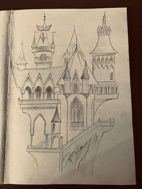 Fairytale Drawings Easy, Fairytale Drawings, Castle Sketch, Castle Drawing, Urban Sketch, Fantasy Background, Pencil Drawings Easy, Drawings Of Friends, Disney Castle