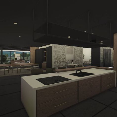 54 Best Bloxburg Kitchen Ideas (With Photos) Bloxburg Kitchen Ideas Modern Black, Morden Kitchen Ideas Bloxburg, Bloxburg Kitchen And Dining Room Ideas, Bloxburg Luxury Kitchen, Dark Bloxburg Kitchen, Dark Modern Kitchen Bloxburg, Bloxburg Outdoor Kitchen Ideas, Bloxburg Kitchen Ideas Modern Realistic, Dark Modern Bloxburg House Interior