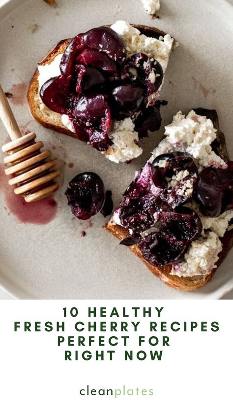 Cherries are in season, so it’s the perfect time to grab a bag at the grocery store or farmers market and add them to, well, everything. We gathered 10 cherry recipes for all kinds of meals and snacks, so you can get the most out of this seasonal fruit right now. Healthy Cherry Recipes, Fresh Cherry Recipes, Seasonal Fruit, Easy Summer Meals, Frozen Cherries, Cherry Recipes, Sous Chef, Fresh Cherries, Love Eat