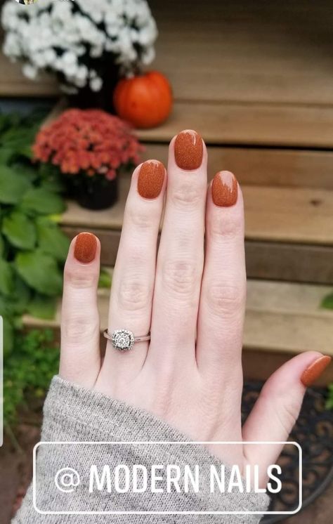 Fall Powder Nails, Rust Fall Nails, Dip Nails Fall Colors, Fall Short Nails 2022, Fall Gel Nails Colors 2022, Fall Nail Colors Dip Powder Sns, Fall Nails 2022 Color Trends Dip, Autumn Gel Nails Short, Powder Dipped Nails Colors Fall