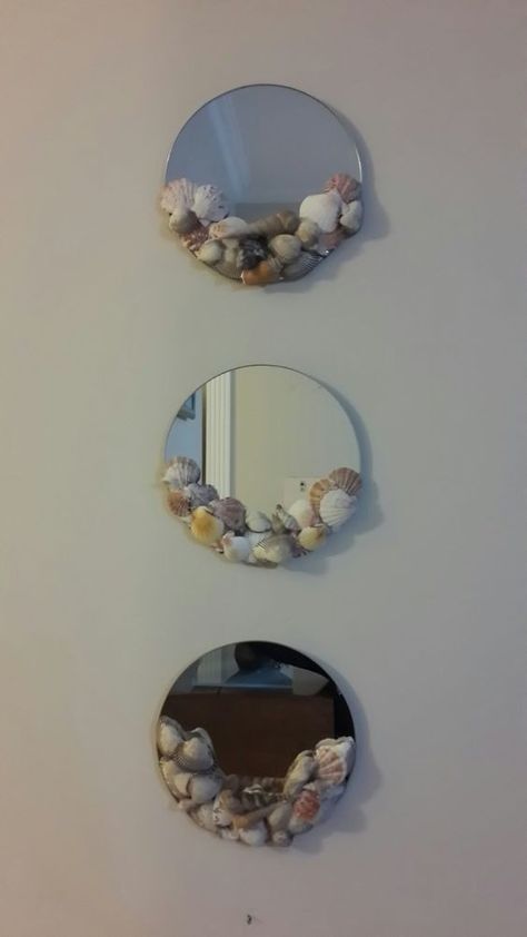 Bedroom mirror fresh home decor idea 2023 Seashell Room Decor, Seashell Art Diy, Mirror Decor Ideas, Home Decor Wallpaper, Girly Apartment Decor, Beachy Room, Shells Diy, Easy Diy Room Decor, Shell Mirror