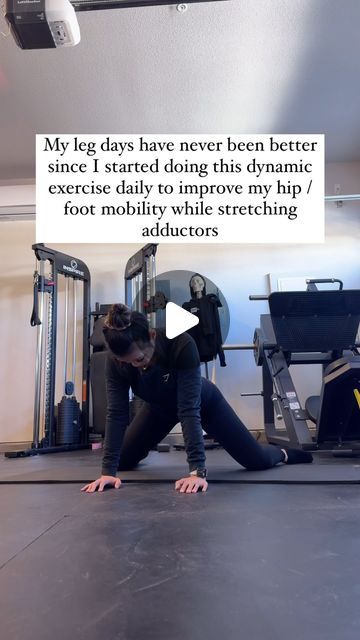 Alyssa Lu | Mobility | Sports Therapy on Instagram: "Give this quick and easy dynamic stretch a try that I’ve been doing daily.

Do this movement for 1 minute per day alternating legs and trying to increase my range of motion each rep!🏋️‍♀️

This dynamic stretch will improve your leg day workouts. Having increased foot and hip mobility allow for better range of motion which increases muscle gains.

Combine this dynamic movement with a strengthening program for pain free hips and better squats.🏋️

Try this out and let me know how it goes! 🤝

#mobility #legday #fitnessmotivation #hipmobility #footmobility #squats #squatdeep #dynamicstretching #stretching #movebetter" 12 Minute Workout, Dynamic Stretching, Sports Therapy, Leg Day Workouts, Dynamic Movement, Never Been Better, Hip Mobility, Leg Day, Pain Free