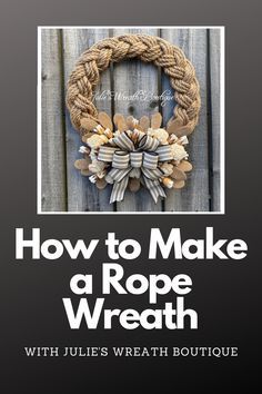 Diy Rope Wreath How To Make, Braided Christmas Wreath, Braided Wreath Tutorial, Braided Rope Wreath, Jute Rope Wreath Diy, Step By Step Wreath Making Diy, Braided Rope Wreath Diy, Handmade Wreaths Diy, How To Make A Rope Wreath