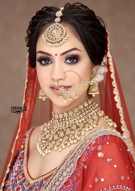 Bridal Shots, Bridal Nose Ring, Beauty Academy, Asian Jewelry, Indian Brides, Hairstyle Gallery, Bridal Jewellery Indian, Hair And Makeup Artist, Bride Look