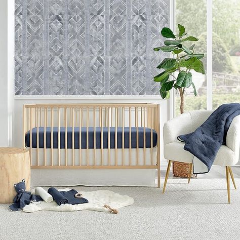 The navy on white color palette of the Cloud Muslin crib set is minimalist luxury, making this bedding set, or any of the nursery accessories that coordinate with it, the perfect baby shower gift or accent for a new nursery. Periwinkle Nursery, Bear Lovey, Crib Bed, Top Of Bed, Minimalist Luxury, Nursery Accessories, Baby Bedding Sets, Crib Sets, Nursery Crib