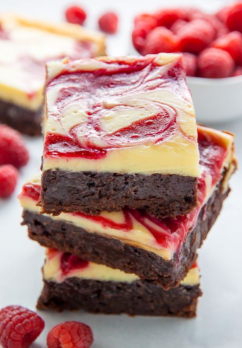 White Chocolate Raspberry Cheesecake Brownies - Baker by Nature Raspberry Cheesecake Brownies, Raspberry Cheesecake Bites, Chocolate Raspberry Brownies, Raspberry Cheesecake Bars, White Chocolate Raspberry Cheesecake, Cheesecake Brownie, Raspberry Brownies, Chocolate Raspberry Cheesecake, Baker By Nature