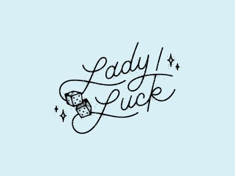 Lady Luck by Taylor Bastone Lady Luck Aesthetic, Traditional Luck Tattoo, Good Luck Babe Tattoo, Kakegurui Tattoo, Luck Tattoo Traditional, Traditional Good Luck Tattoo, Luck Tattoo Ideas, Lady Luck Art, Bad Luck Traditional Tattoo