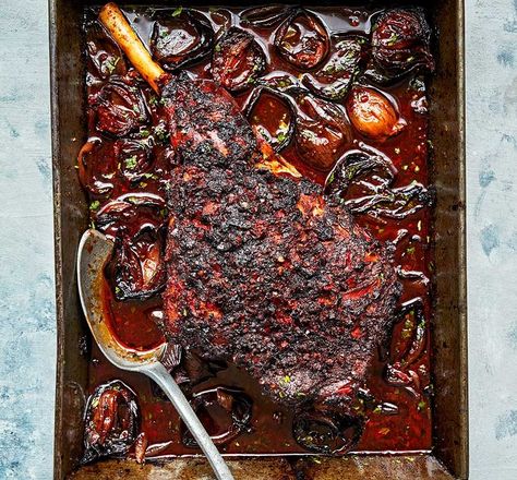 Harissa Lamb, Pulled Lamb, Tom Kerridge, Dried Chillies, Lamb Shoulder, Slow Cooked Lamb, Lamb Dishes, Bbc Good Food, Lamb Roast