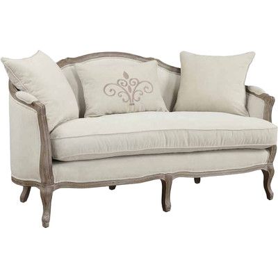 One Allium Way Salerno Settee & Reviews | Wayfair French Settee, Upholstered Settee, Settee Bench, Settee Sofa, Tufted Sofa, Traditional Living, Country Furniture, Traditional Living Room, Best Sofa