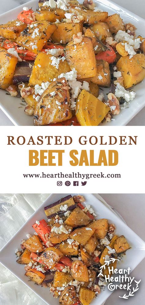 Golden Beets Recipe, Golden Beet Salad, Golden Beets Salad, Roasted Beets Recipe, Roasted Golden Beets, Beet Salad Recipes, Roasted Beet Salad, Golden Beets, Honey Mustard Dressing